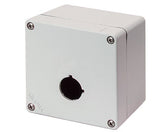 Elfin Push-button enclosure, 1 hole Ø 22, aluminium
